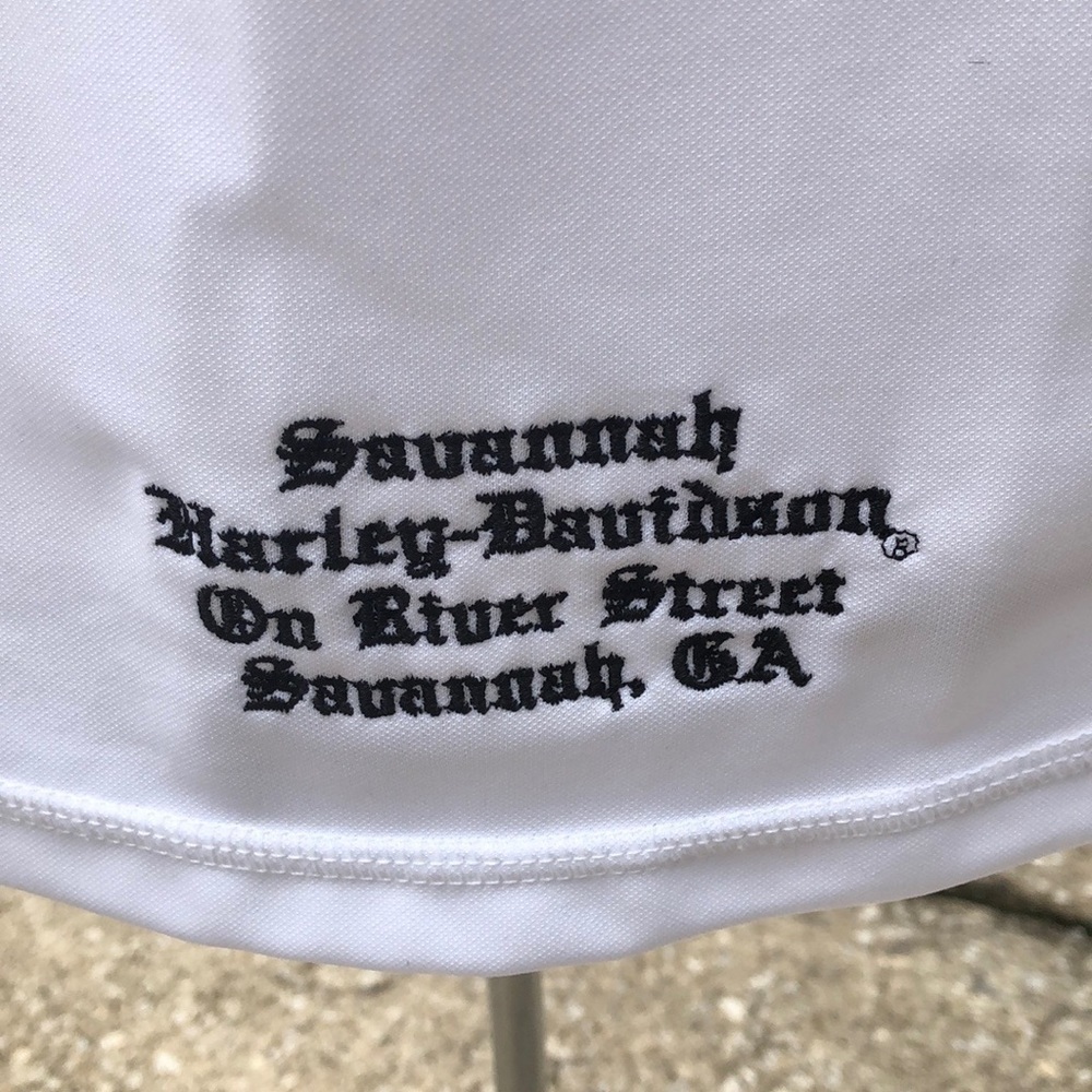 WOMENS White Harley Davidson shirt Savannah Georgia size small - Picture 8 of 9